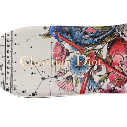Christian Dior Canvas Embroidered Zodiac Dway Mules Slide Sandals 39 Latte Multicolor 6 of 9