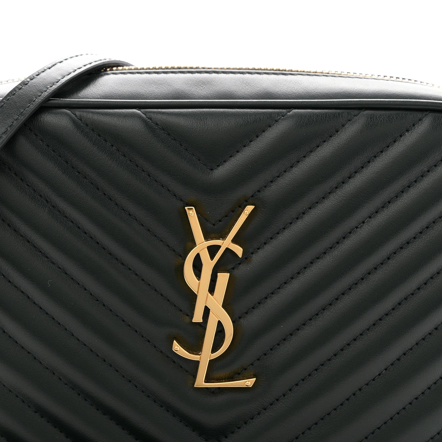 Saint Laurent Calfskin Matelasse Monogram Lou Camera Bag Military Green 8 of 11