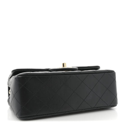 Chanel Lambskin Quilted Mini Rectangular Flap Black 4 of 11