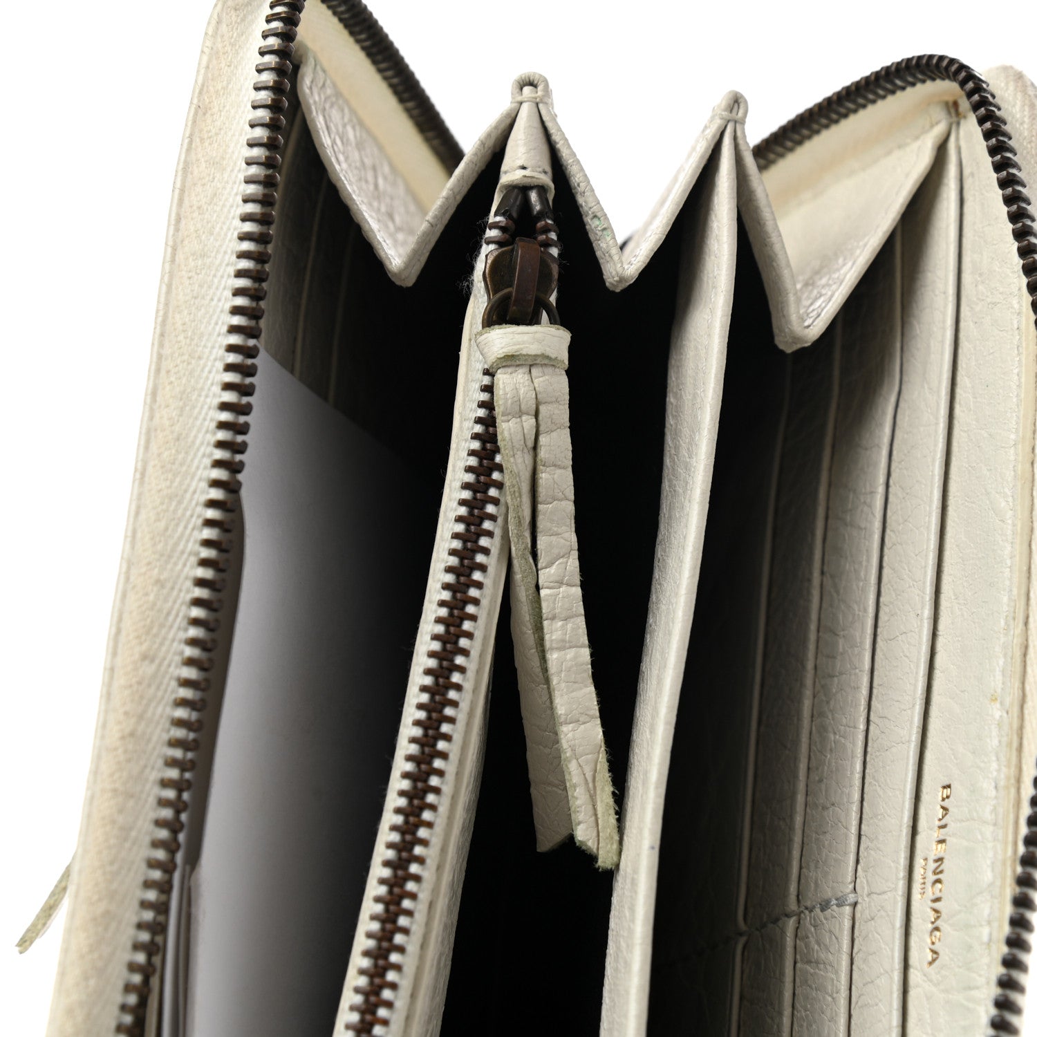 Balenciaga Agneau Classic Hardware Continental Zip Around Wallet White 11 of 11