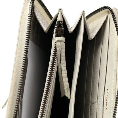 Balenciaga Agneau Classic Hardware Continental Zip Around Wallet White 11 of 11