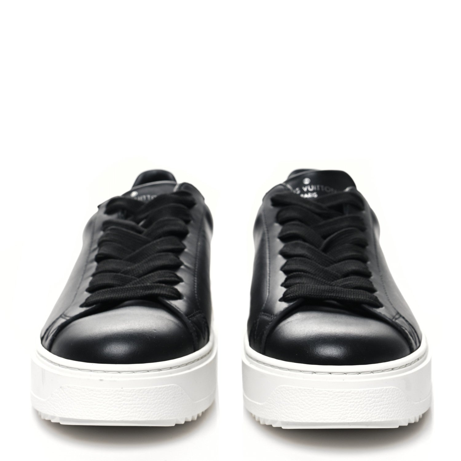 Louis Vuitton Calfskin Time Out Sneakers 38.5 Black 2 of 8