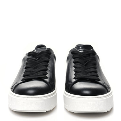 Louis Vuitton Calfskin Time Out Sneakers 38.5 Black 2 of 8