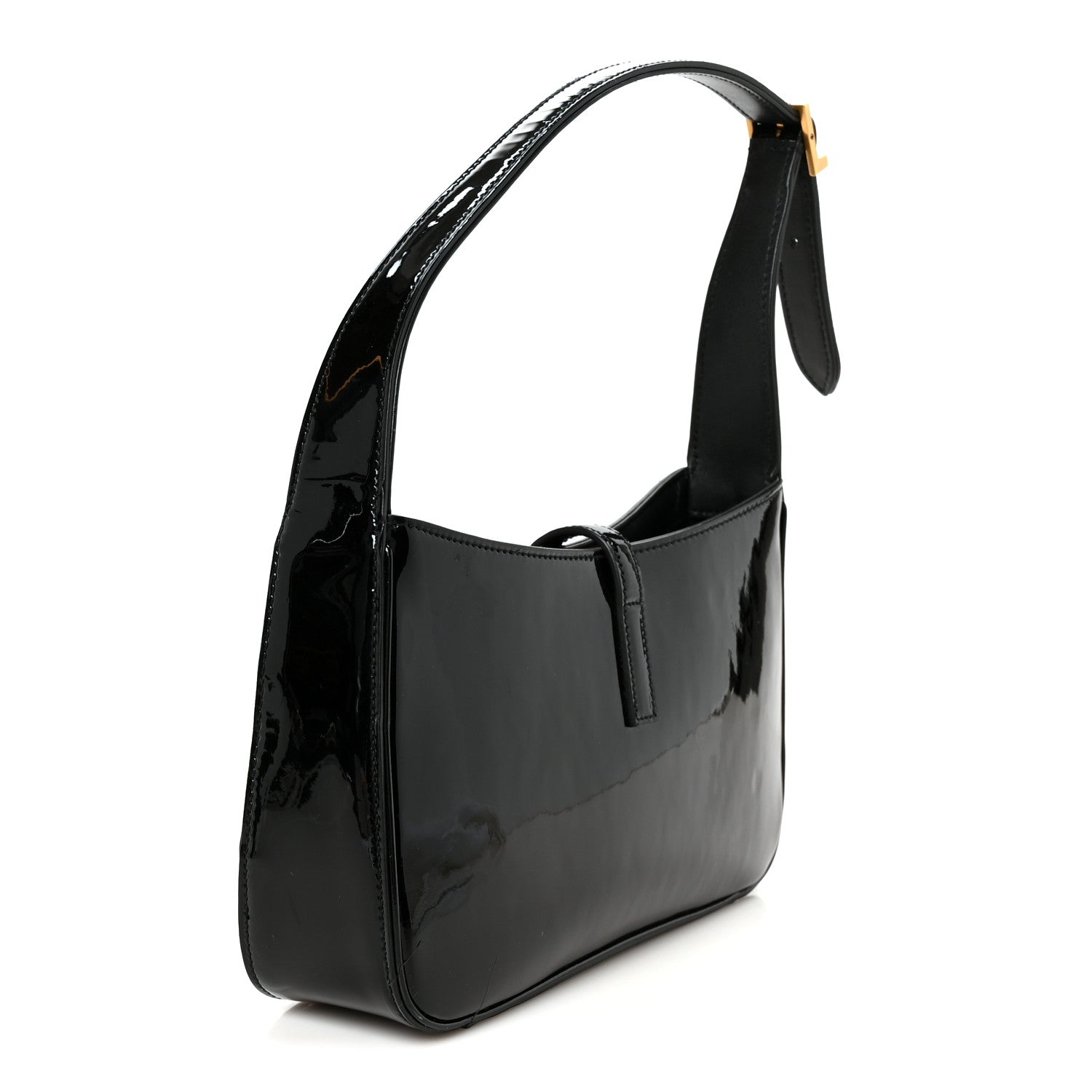 Saint Laurent Patent Le 5 A 7 Hobo Black 2 of 9
