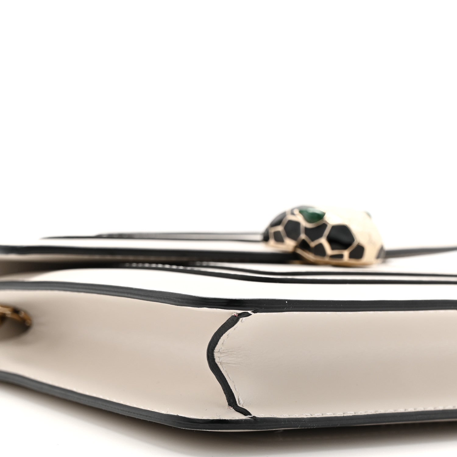 Bulgari Calfskin Small Serpenti Forever Crossbody Bag White Agate 9 of 10