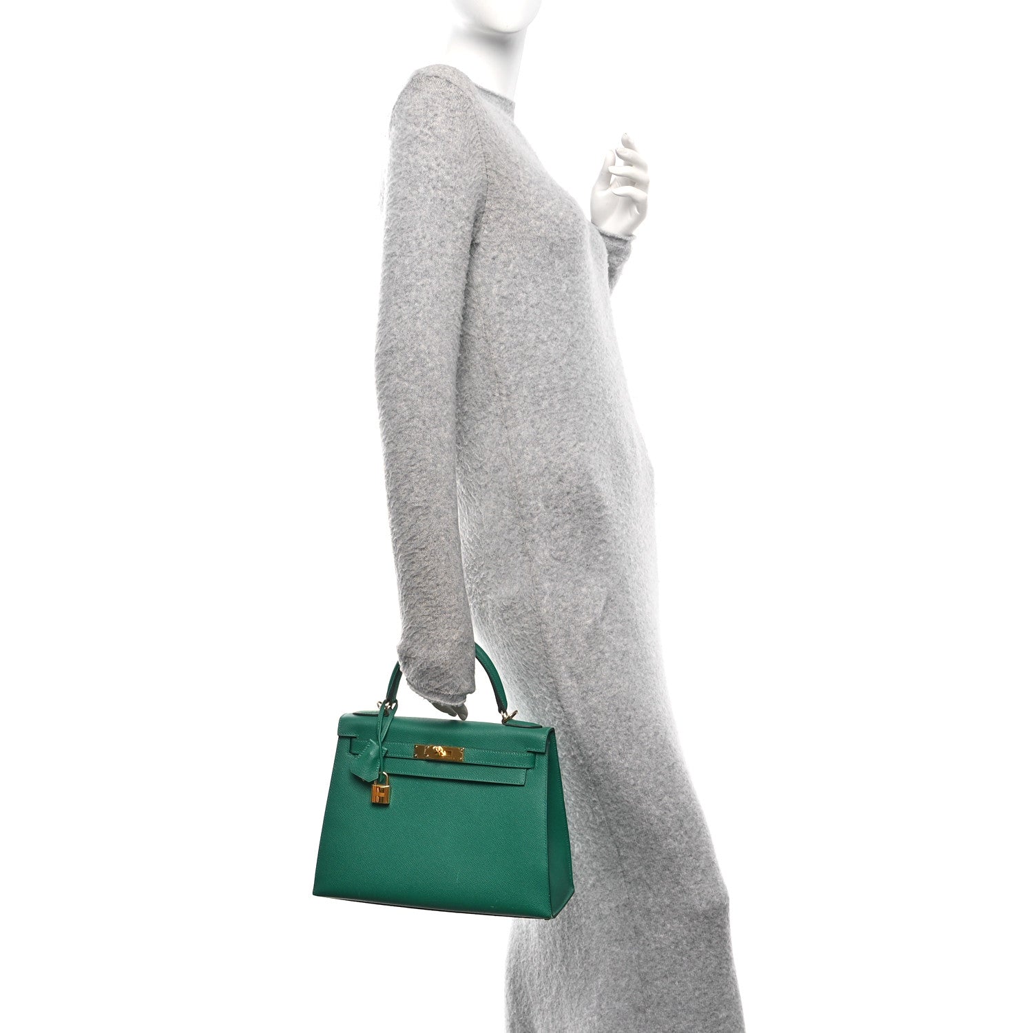 Hermes Epsom Kelly Sellier 28 Vert Vertigo 2 of 11
