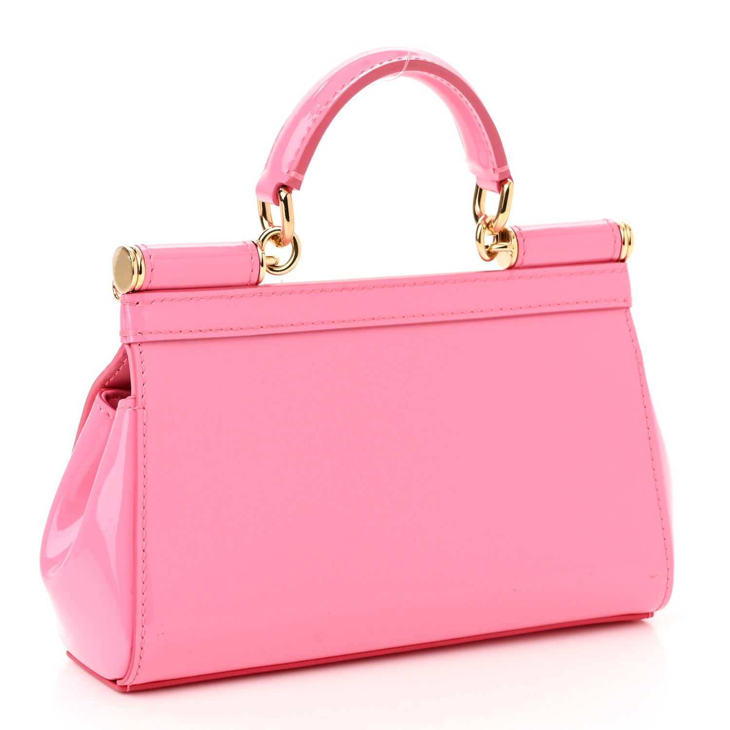 Dolce & Gabbana Patent Small Miss Sicily Satchel Pink 3 of 9
