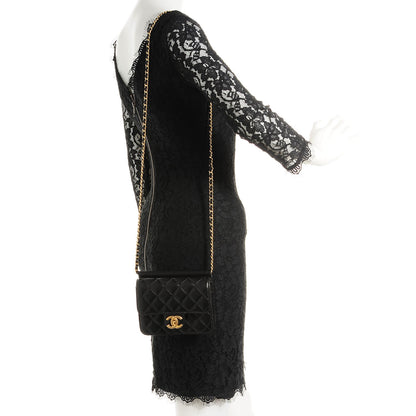 Chanel Lambskin Quilted Crossing Times Mini Flap Black 2 of 9