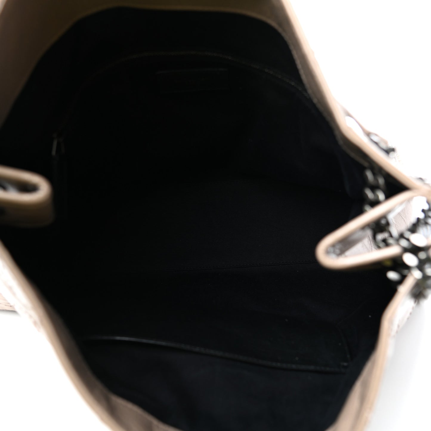 Crinkled Calfskin Matelasse Monogram Niki Shoulder Bag Gold Sand