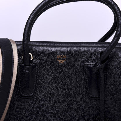 MCM Grained Calfskin Medium Milla Tote Black 9 of 9