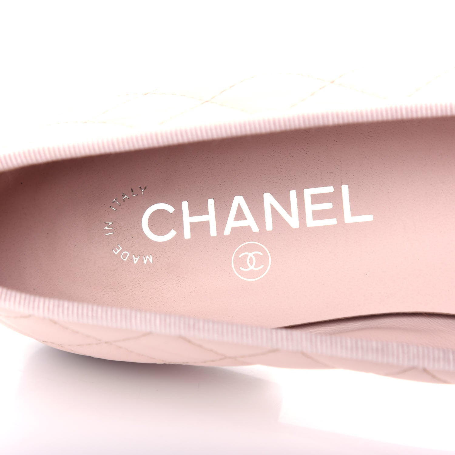 Chanel Lambskin Quilted Cap Toe Ballerina Flats 38.5 Light Pink 8 of 10