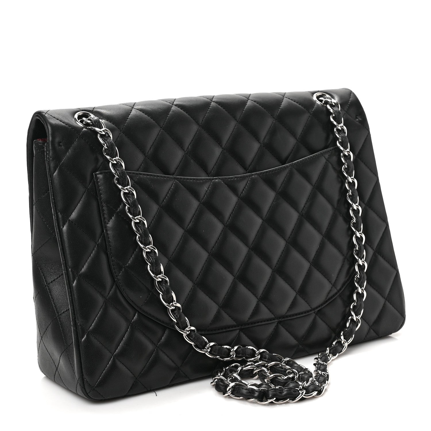 Chanel Lambskin Quilted Maxi Single Flap Black 3 of 10
