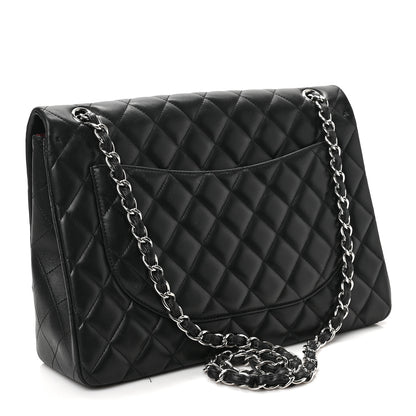 Chanel Lambskin Quilted Maxi Single Flap Black 3 of 10