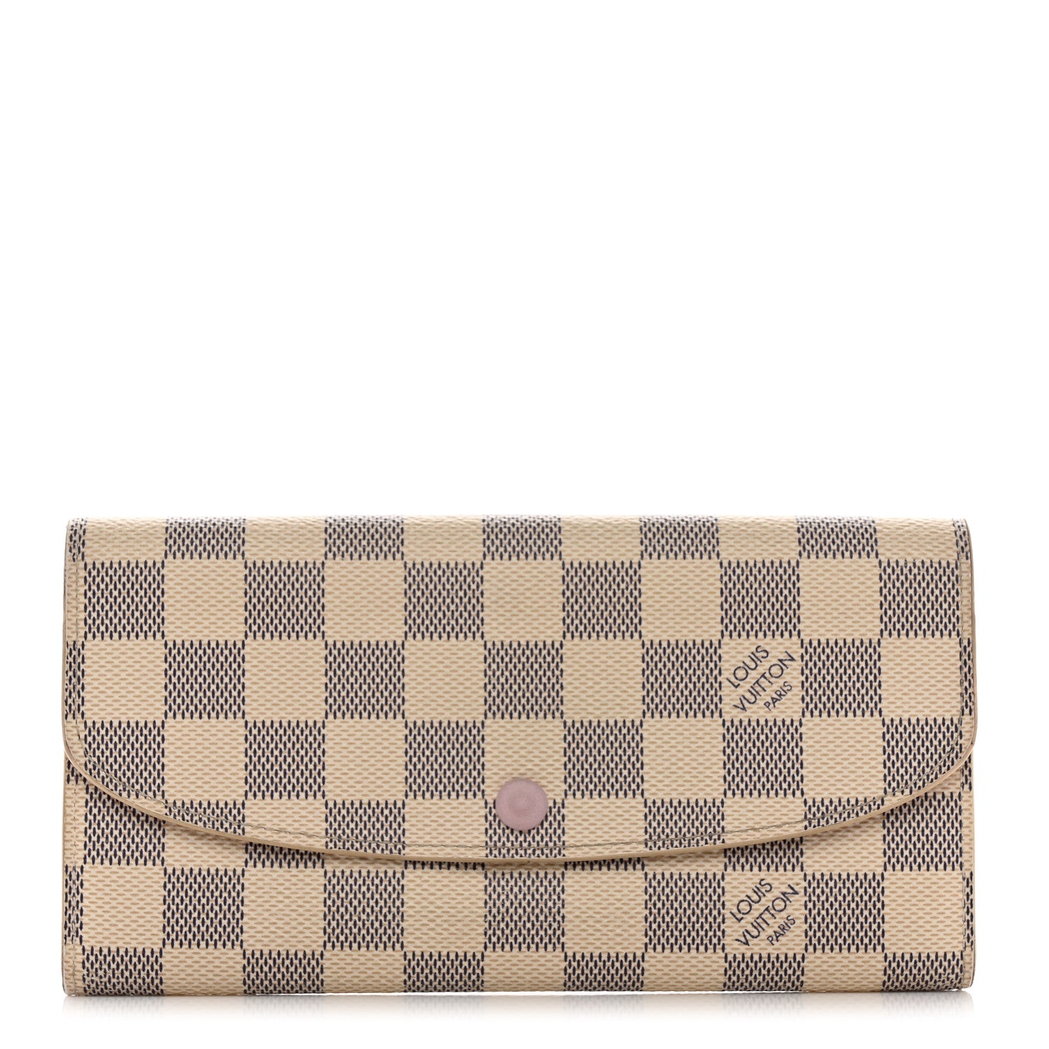Louis Vuitton Damier Azur Emilie Wallet Rose Ballerine 1 of 8