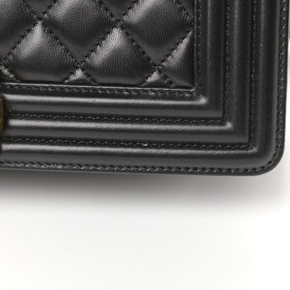 Chanel Lambskin Quilted Medium Boy Flap Black 11 of 13