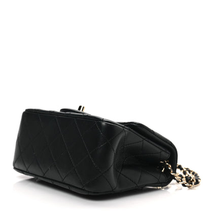 Chanel Lambskin Quilted Enamel Mini Pearl Crush Flap Black 8 of 8