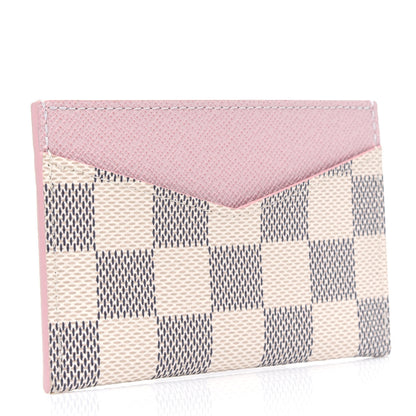 Louis Vuitton Damier Azur Daily Card Holder Rose Ballerine 2 of 4