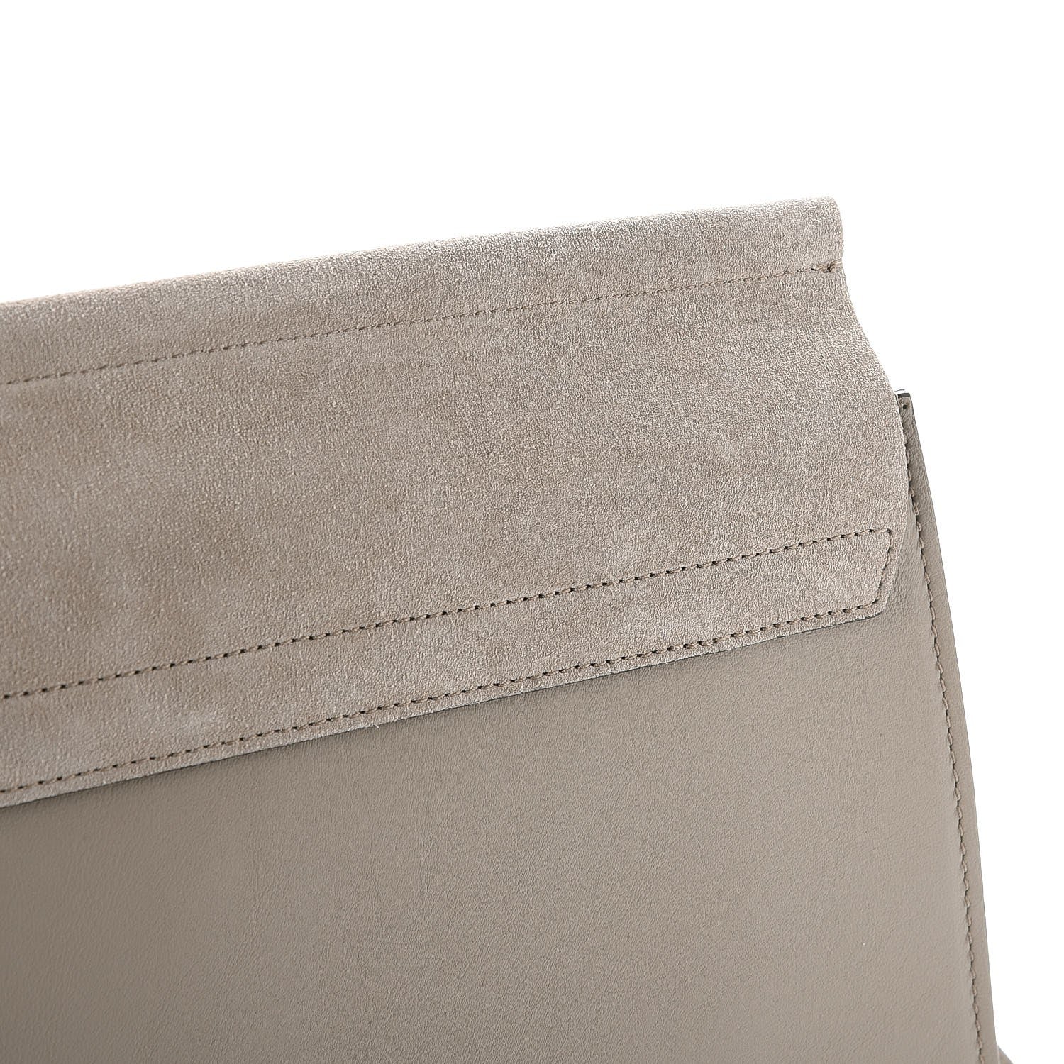 Chloe Calfskin Suede Medium Faye Shoulder Bag Motty Grey 9 of 9
