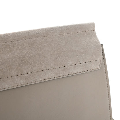 Chloe Calfskin Suede Medium Faye Shoulder Bag Motty Grey 9 of 9