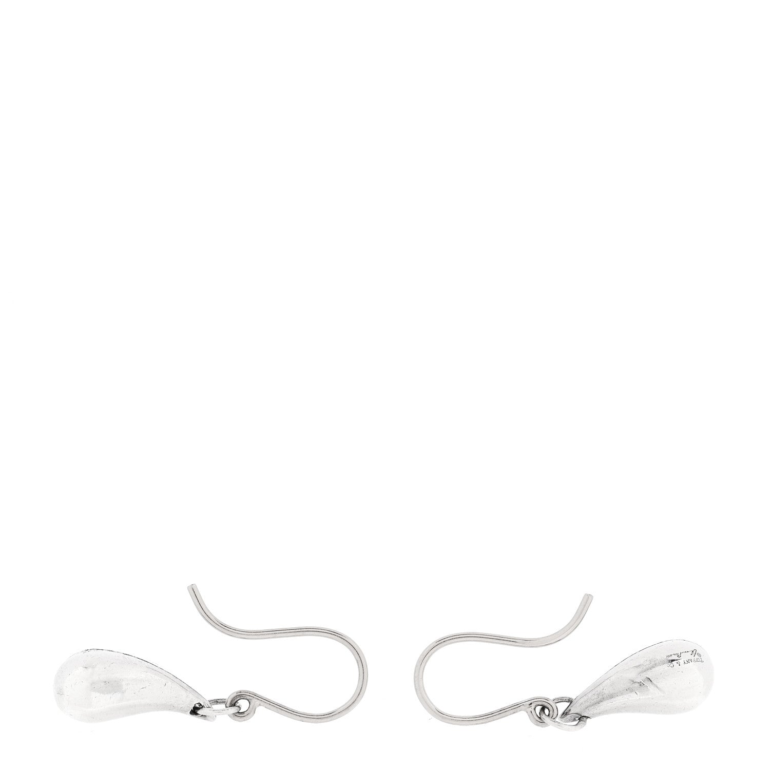 Tiffany Sterling Silver Elsa Peretti Teardrop Earrings 3 of 4