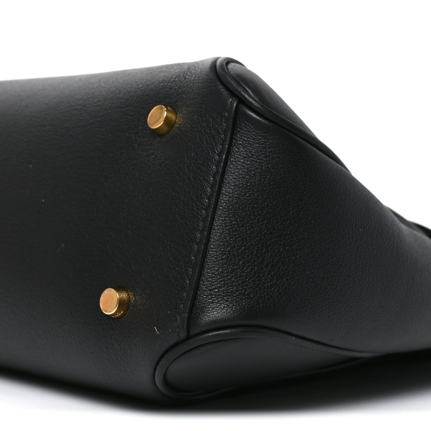 Natural Grain Calfskin Tara Medium Shoulder Bag Black