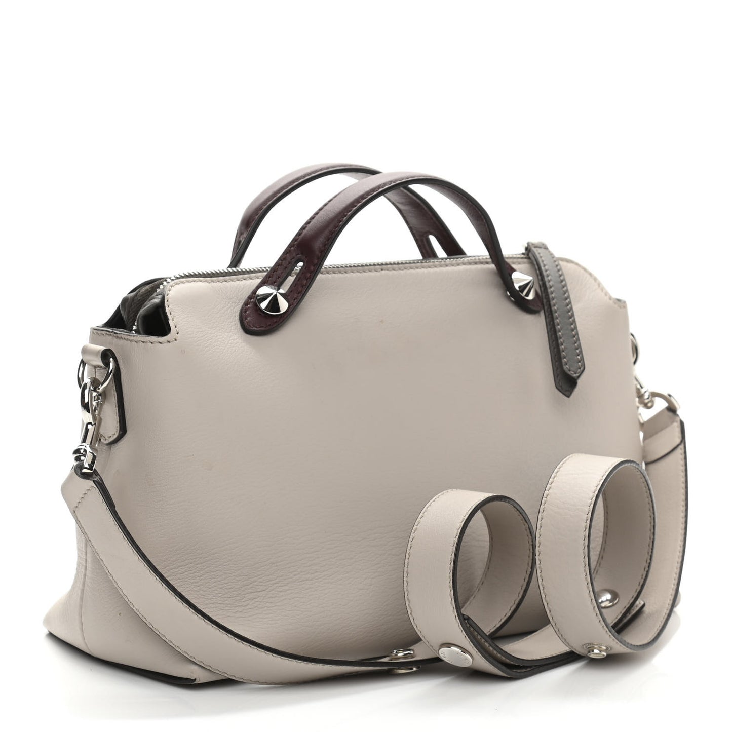 Vitello Dolce 4 Color Medium By The Way Boston Bag Grigio Polvere Arancio Multicolor