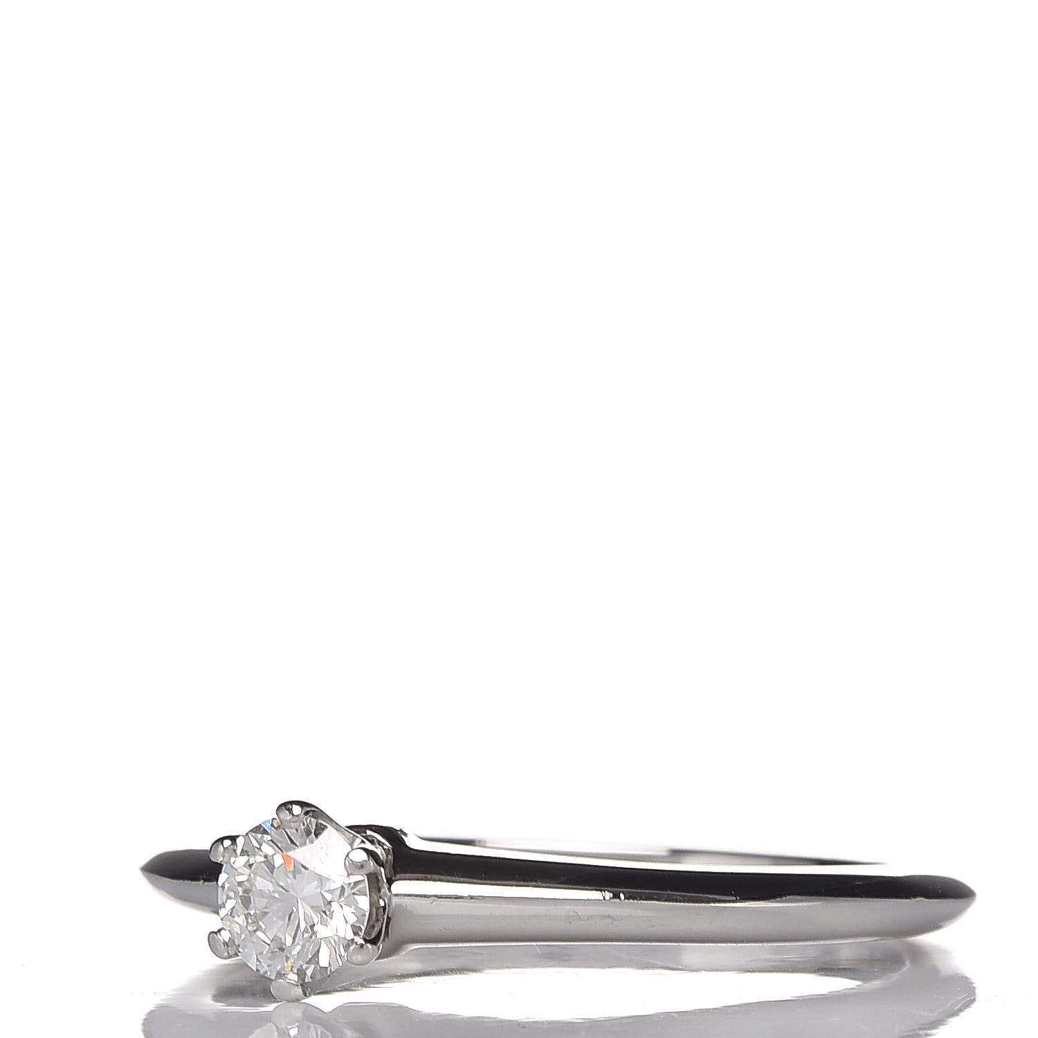 Tiffany Platinum Diamond .24ct Solitaire Engagement Ring 53 6.25 3 of 7