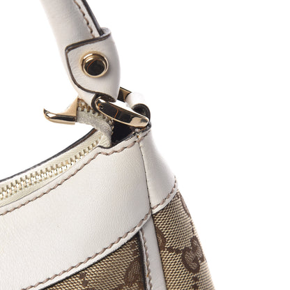 Gucci Monogram Medium D Gold Ring Hobo White 11 of 14
