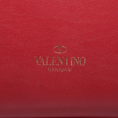 Valentino Garavani Vitello Rockstud Double Handle Tote Red 9 of 9