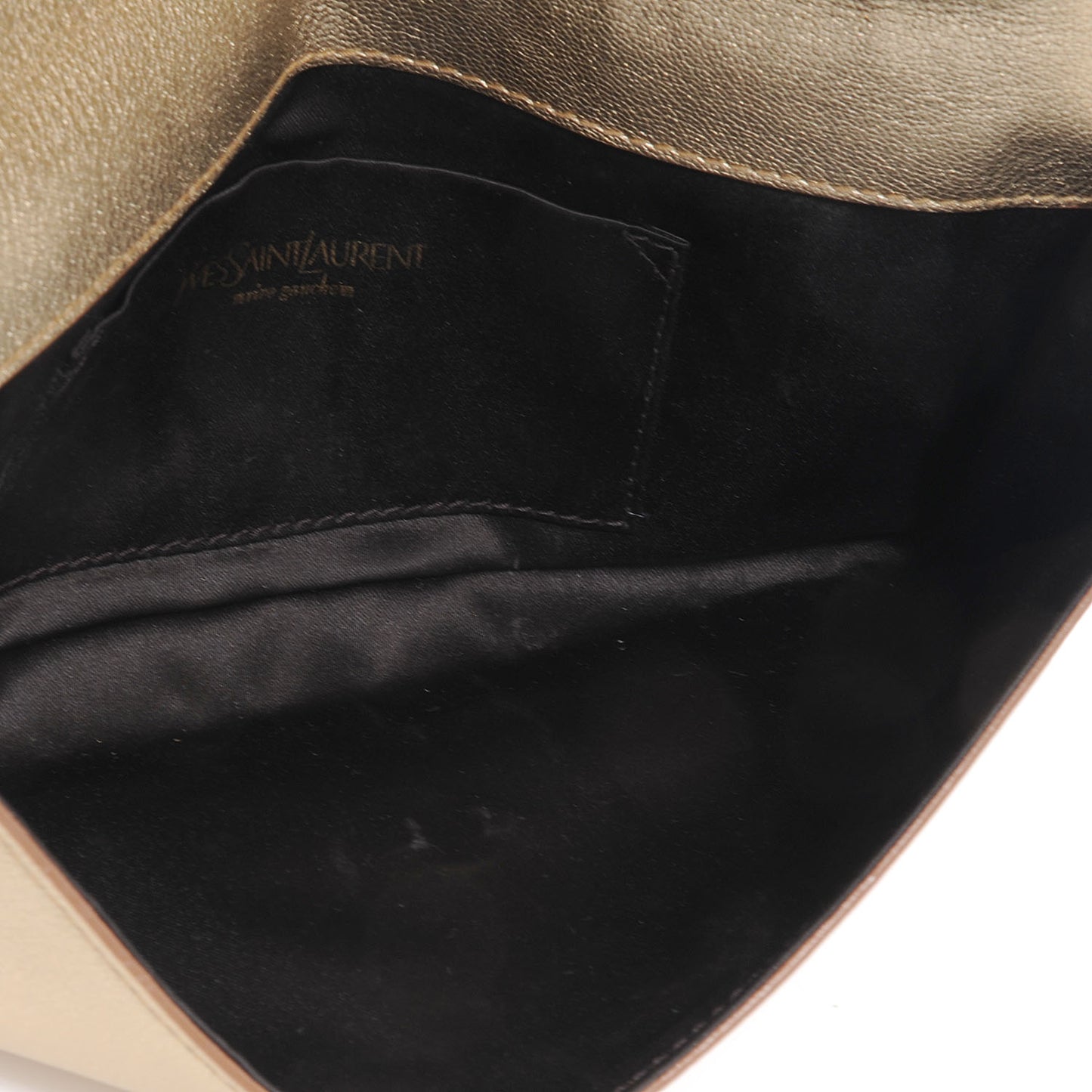 Leather Belle de Jour Clutch Gold