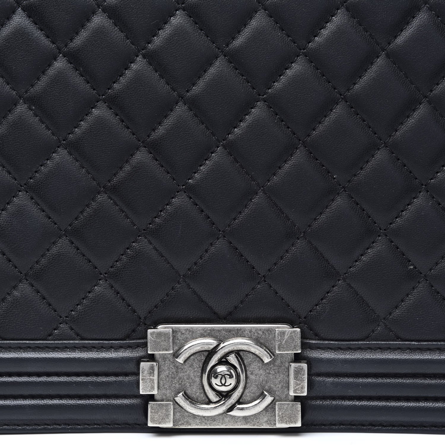 Chanel Lambskin Quilted Large Boy Flap Black 9 of 9