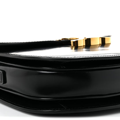 Celine Shiny Calfskin Besace Clea Triomphe Black 7 of 8