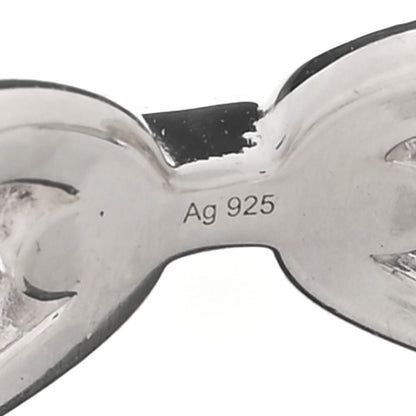 Hermes Sterling Silver PM Chaine d'Ancre Enchainee Band Ring 59 8.75 8 of 9