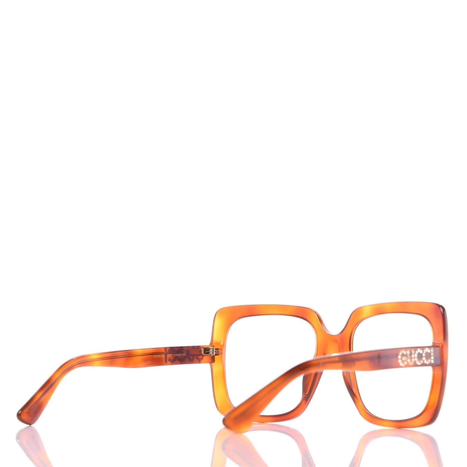 Gucci Crystal Square Frame Sunglasses GG0418S Tortoiseshell 4 of 9