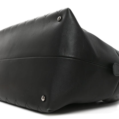Chanel Calfskin Quilted Feather Weight Bowling Bag Black 10 of 10