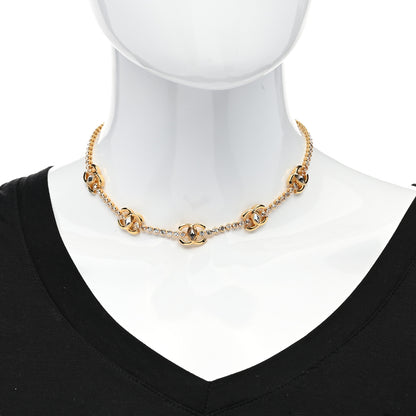 Chanel Metal Crystal CC Marquise Choker Gold 2 of 6