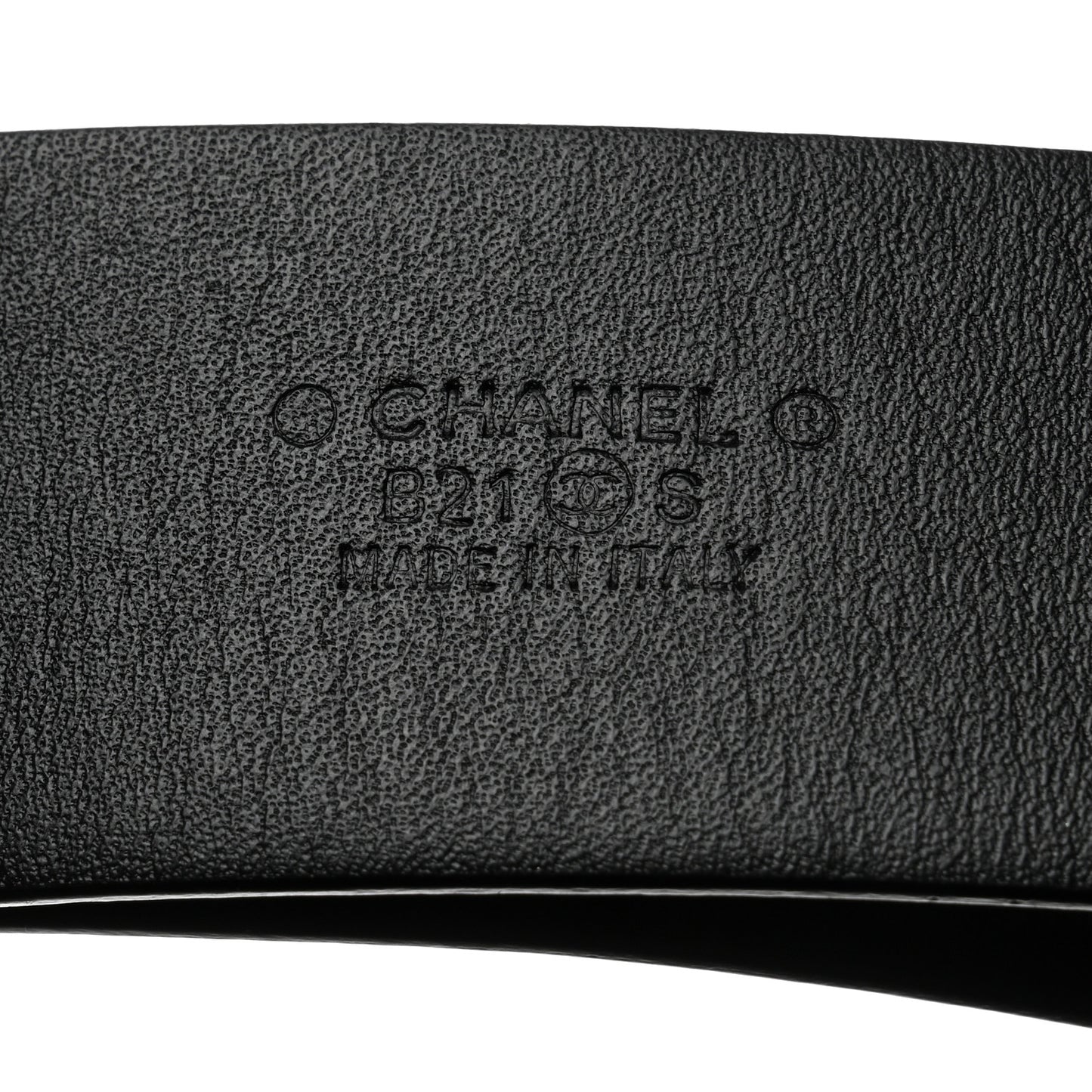 Calfskin CC Chain Belt 85 34 Black