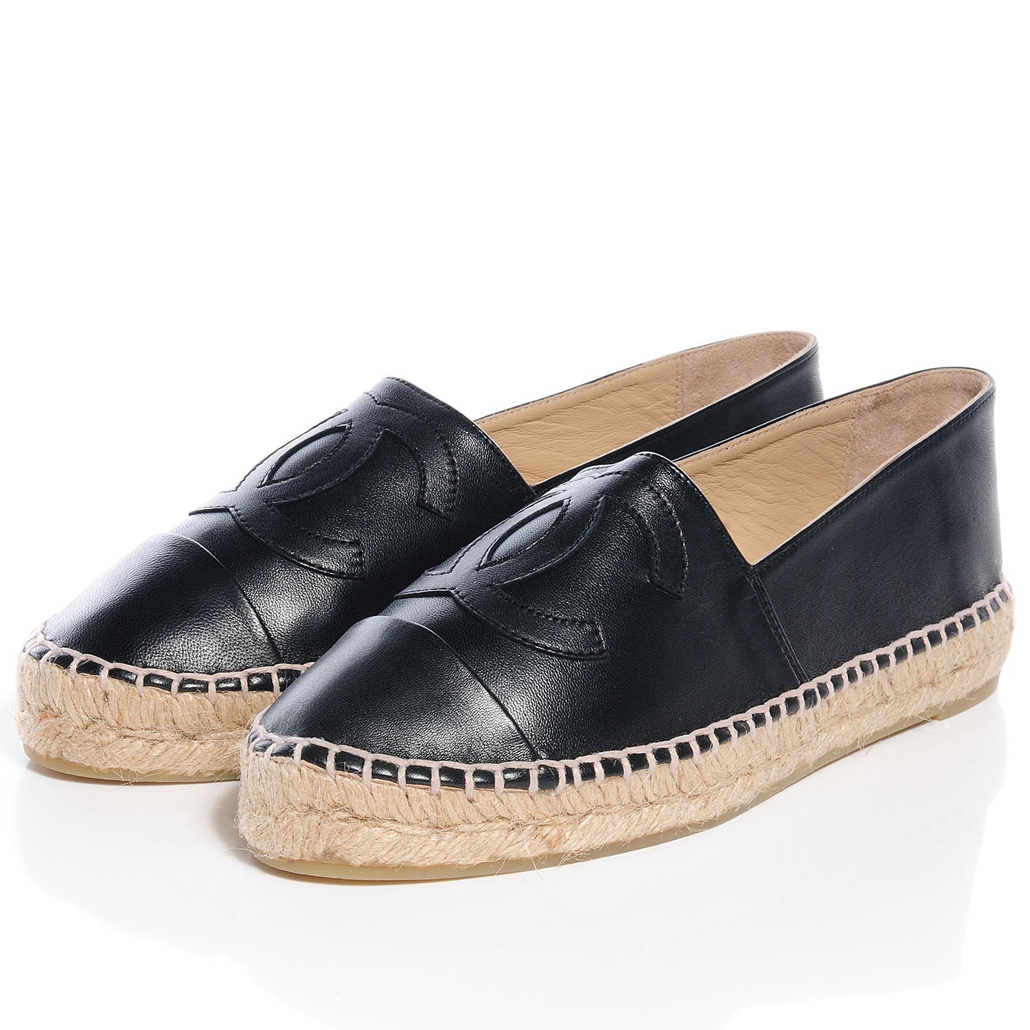 Chanel Lambskin Espadrilles 36 Black 3 of 9