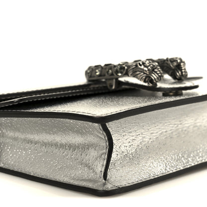 Gucci Metallic Calfskin Super Mini Dionysus Shoulder Bag Silver 8 of 10