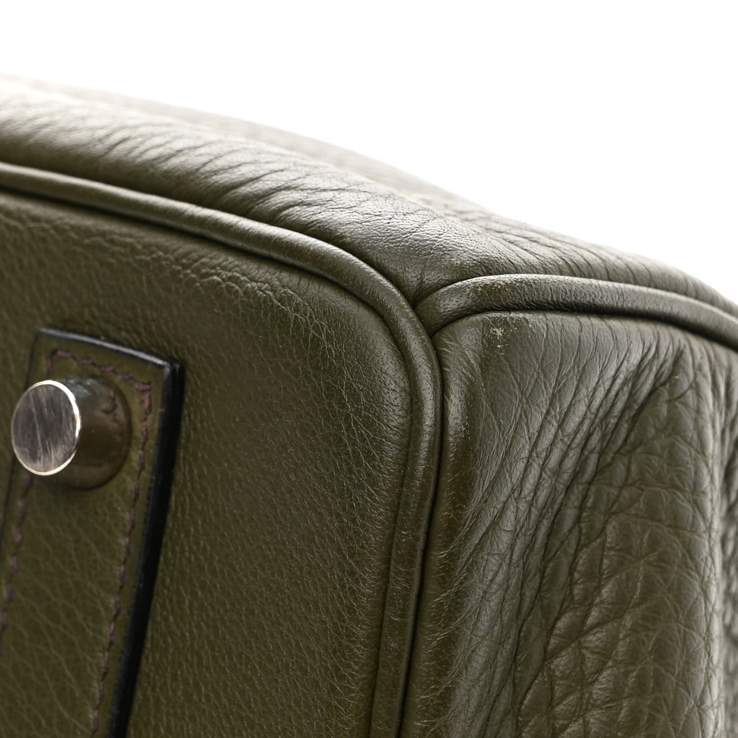 Taurillon Clemence Birkin 35 Vert Olive