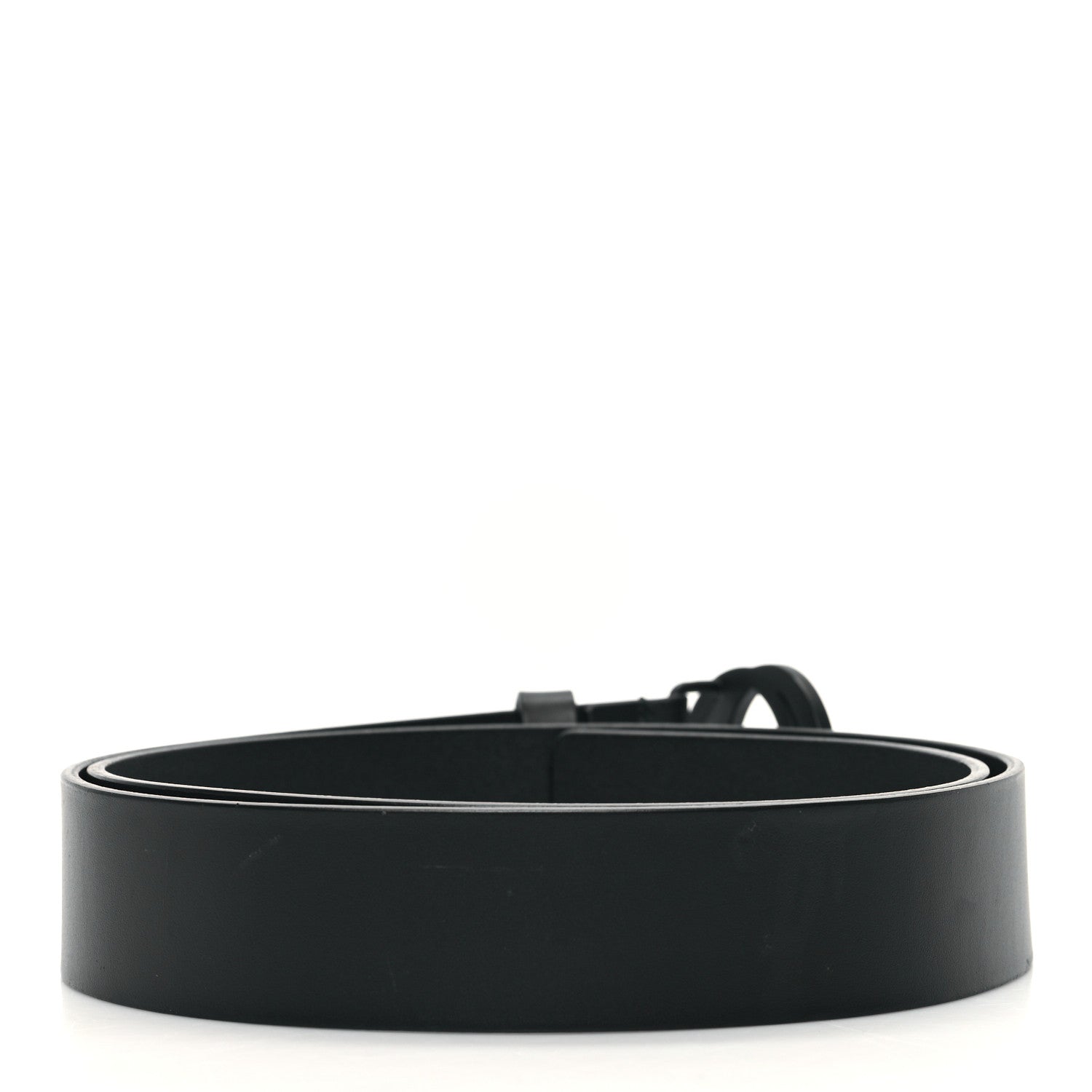 Gucci Selleria Calfskin Monochrome Interlocking G 37mm Belt 95 38 Black 2 of 4
