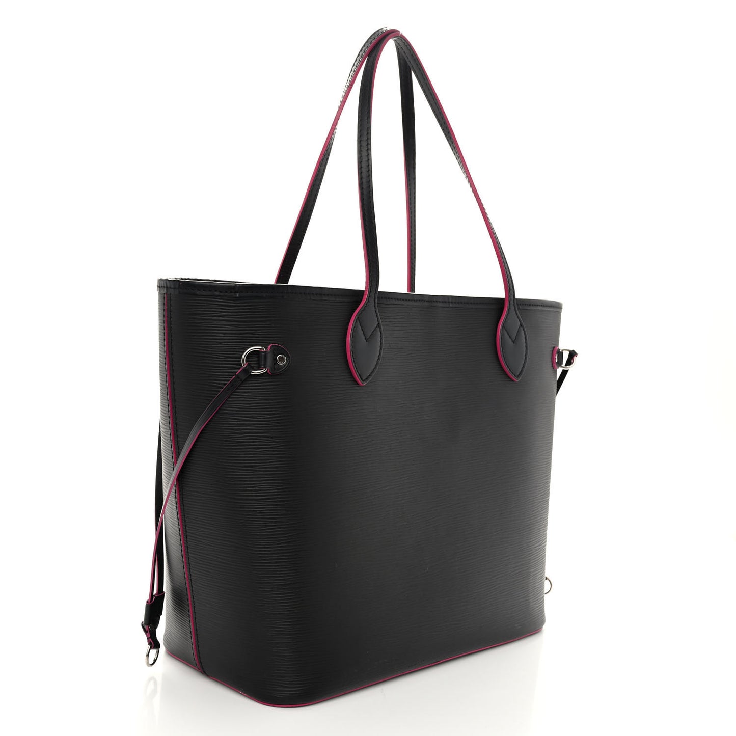 Epi Neverfull MM Black Hot Pink