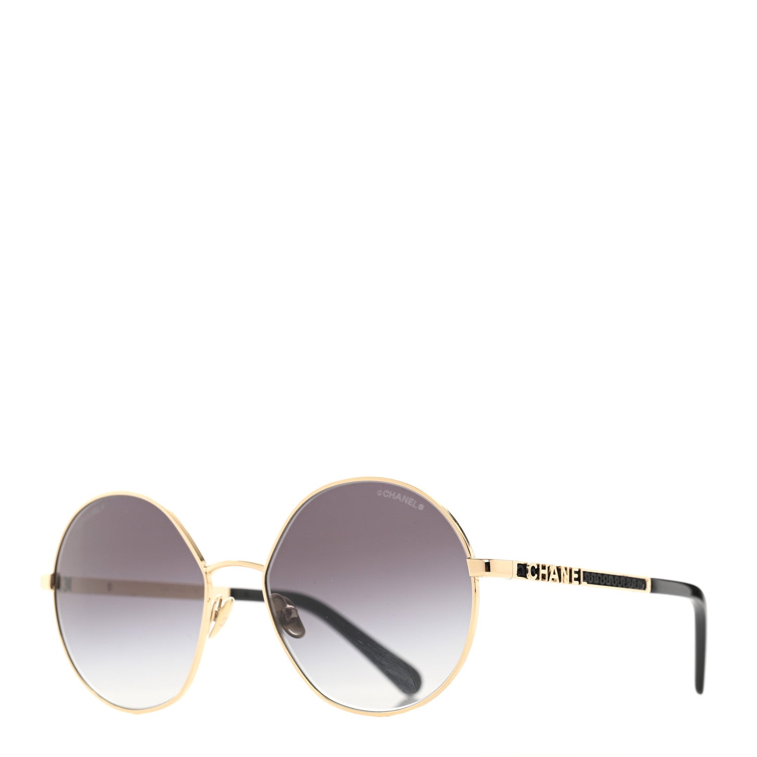 Chanel Round Sunglasses 4269 Black and Gold 1 of 6