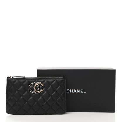 Chanel Caviar Quilted Small French New Wave CC Pouch Black 8 of 8