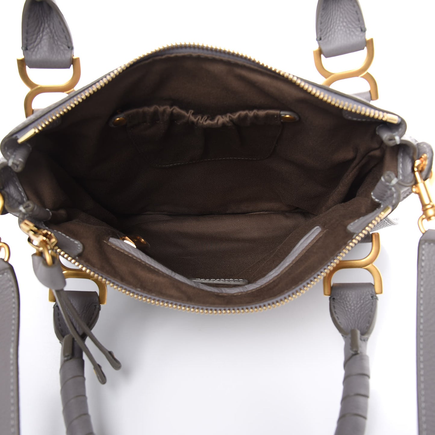 Calfskin Medium Marcie Satchel Cashmere Grey