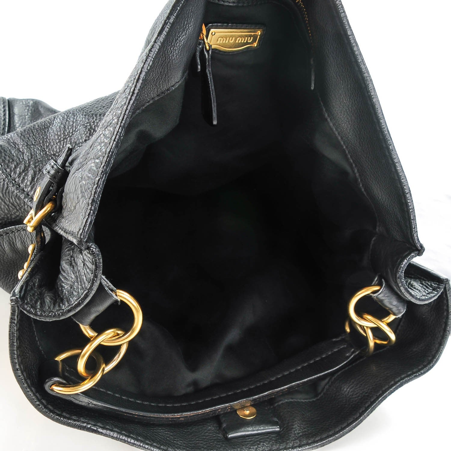 Miu Miu Soft Calf Hobo Nero Black 5 of 7
