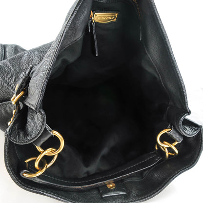 Miu Miu Soft Calf Hobo Nero Black 5 of 7