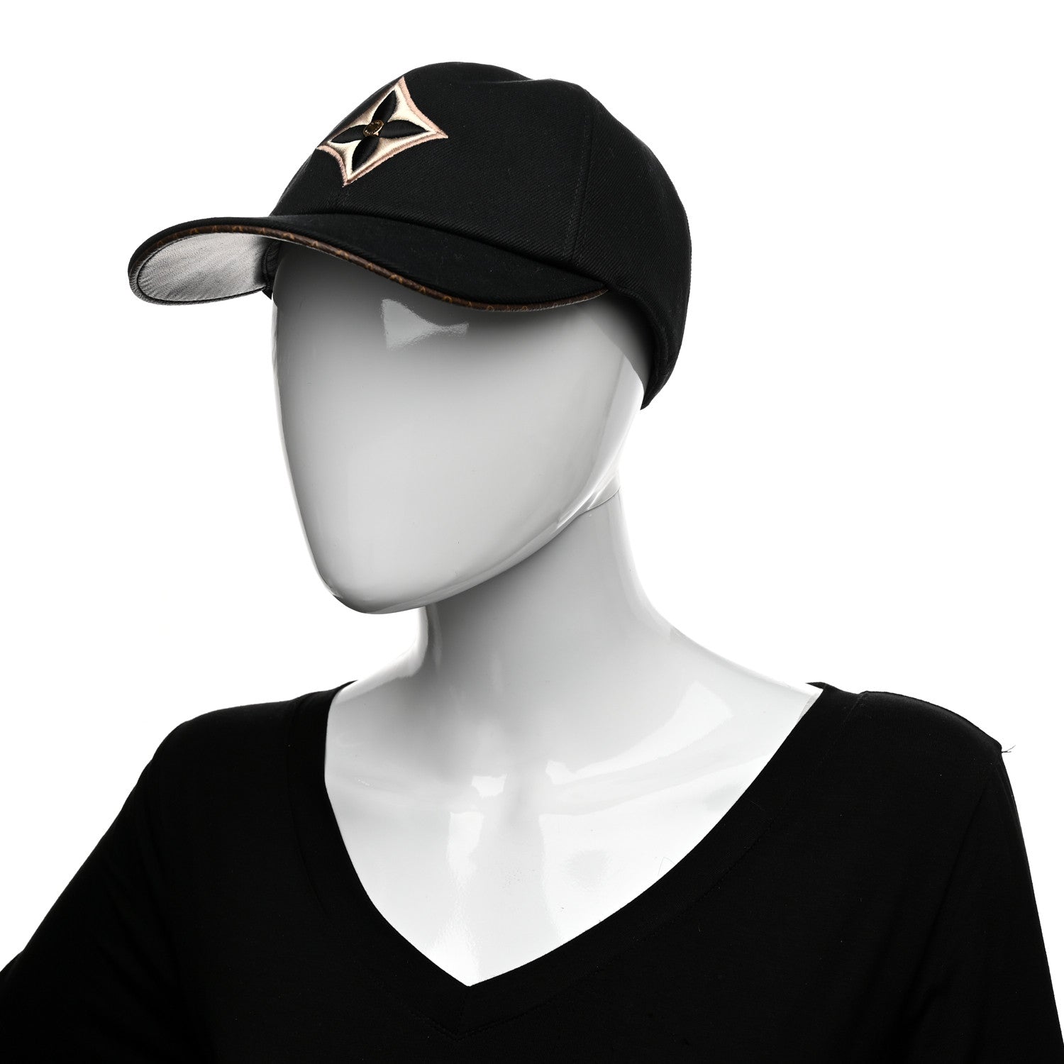 Louis Vuitton Monogram Cotton Jacquard Embroidered LV Day Cap M Black 2 of 11