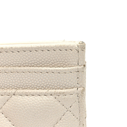 Chanel Caviar Quilted Vintage Mademoiselle Card Holder White 9 of 12