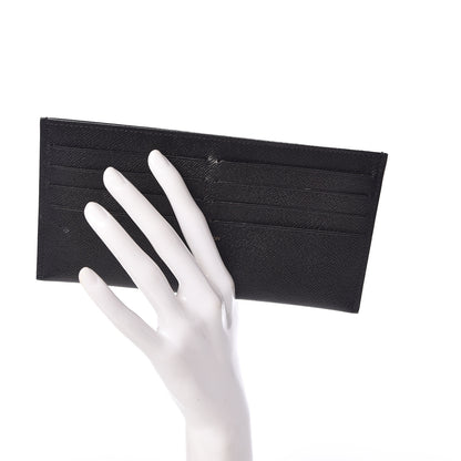 Louis Vuitton Calfskin Felicie Chain Wallet Card Holder Insert Black 2 of 6